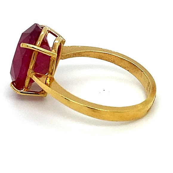GIA Certified Ruby 7.15ct Solid 22K Gold Ring - Picture 8 of 10